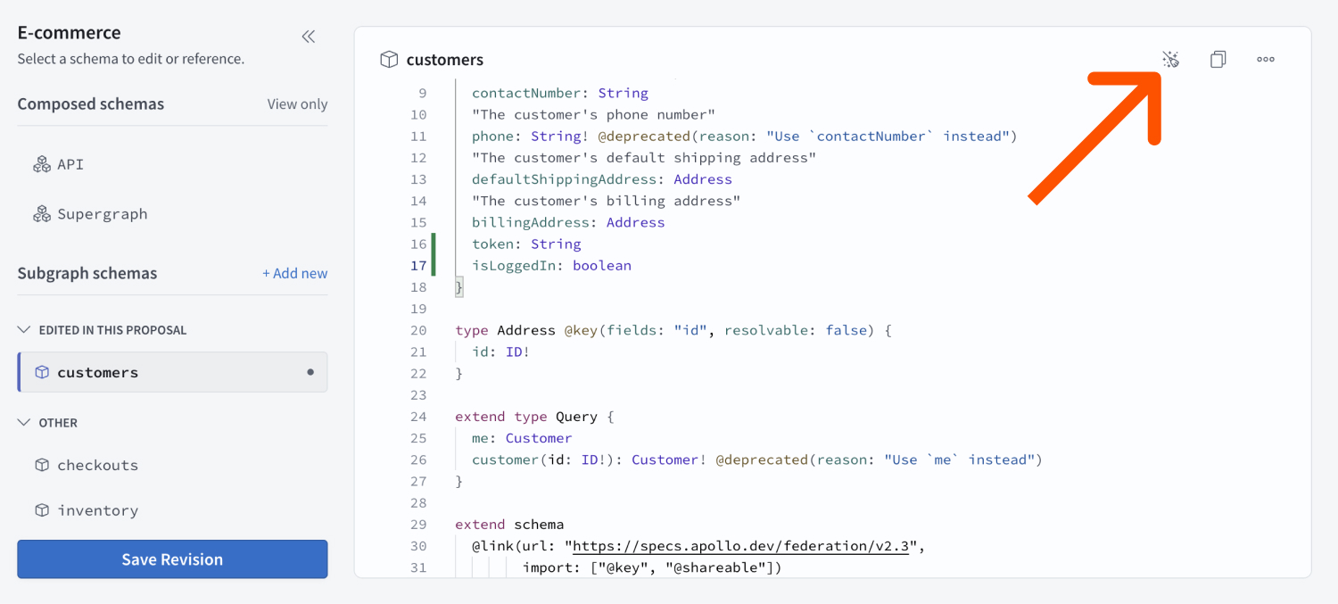 Linting changes in the schema proposals editor in GraphOS Studio