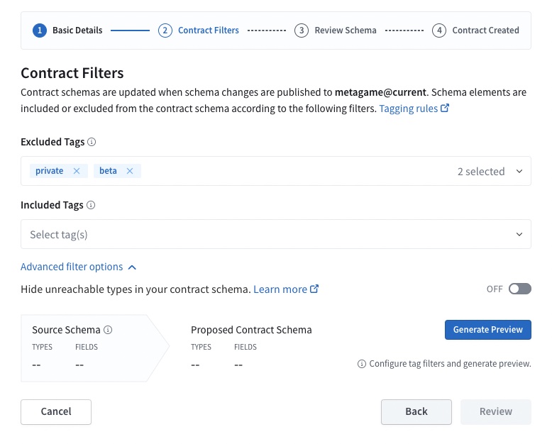 Create contract dialog